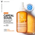 ÁGUA SOLAR PROTETORA CORPORAL ILUMINADORA VICHY CAPITAL SOLEIL FPS50 200ML