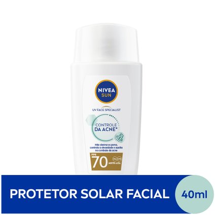 PROTETOR SOLAR FACIAL NIVEA SUN CONTROLE DA ACNE FPS70 40ML