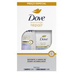 Kit Dove Bond Intense Repair Shampoo 350ml + Condicionador 150ml
