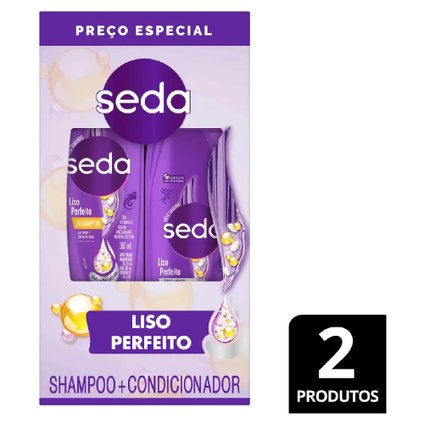 KIT SEDA LISO PERFEITO SHAMPOO 300ML + CONDICIONADOR 190ML