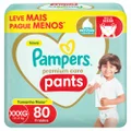FRALDA PAMPERS PREMIUM CARE PANTS XXXG 80 UNIDADES