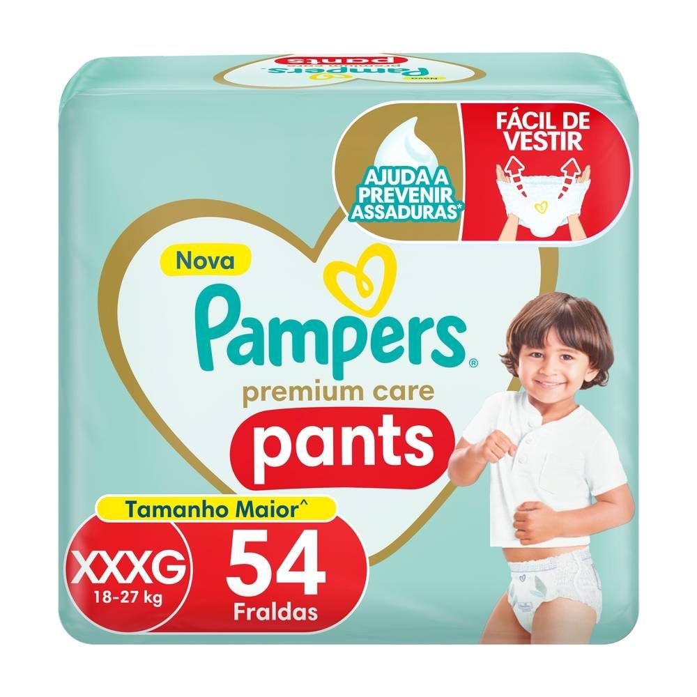 Fralda Pampers Premium Care Pants Xxxg 54 Unidades