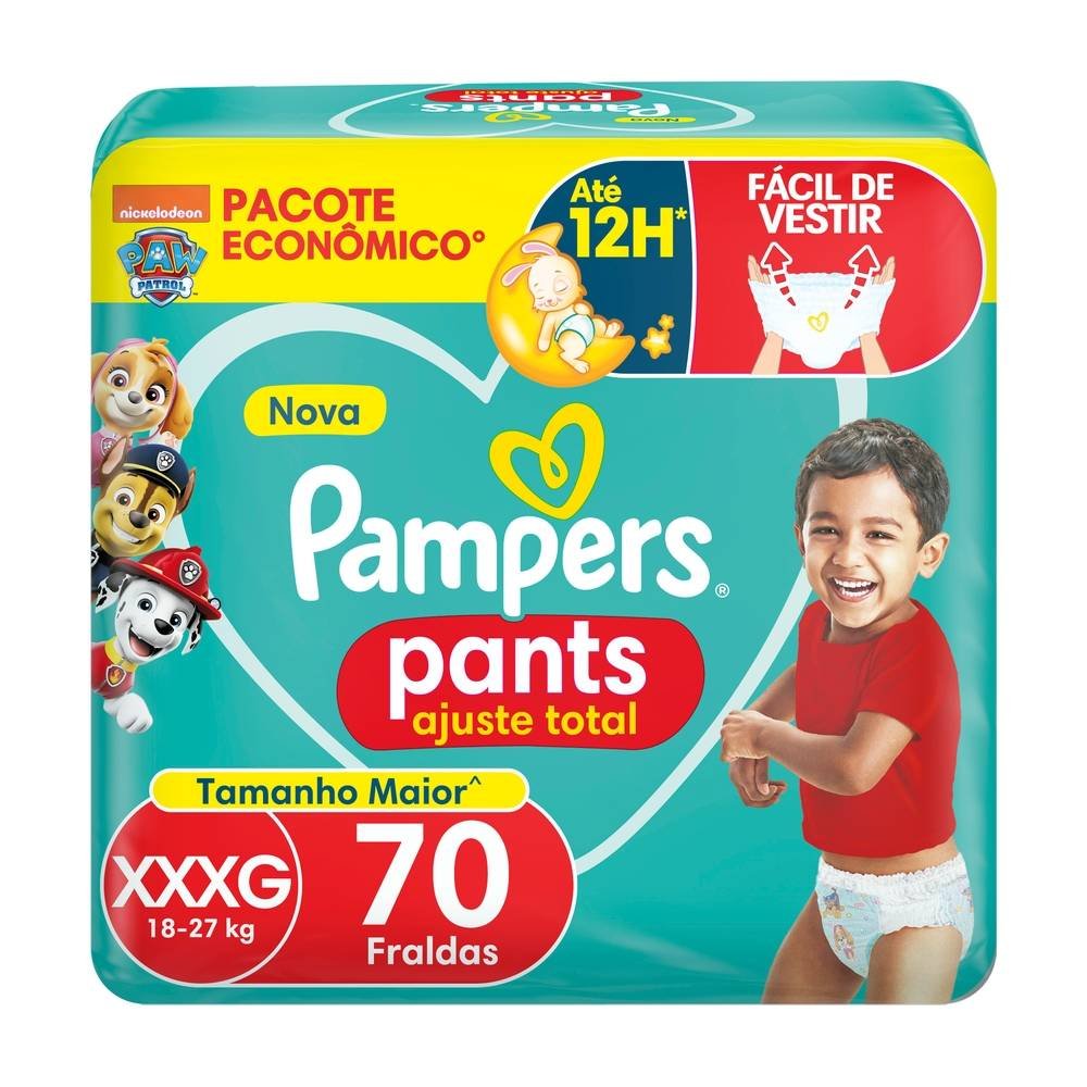 Fralda Pampers Pants Ajuste Total Xxxg 70 Unidades