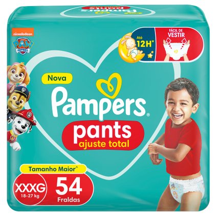 FRALDA PAMPERS PANTS BAG XXXG 54 UNIDADES