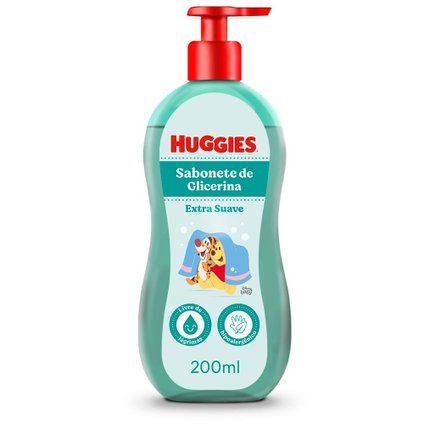 SABONETE LÍQUIDO HUGGIES EXTRA SUAVE PARA BEBÊ 200ML
