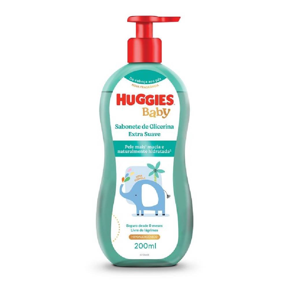 Sabonete Líquido Infantil Huggies Extra Suave Para Bebê 200ml