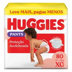 Fralda Huggies Proteção Acolchoada Max Xg 80 Unidades