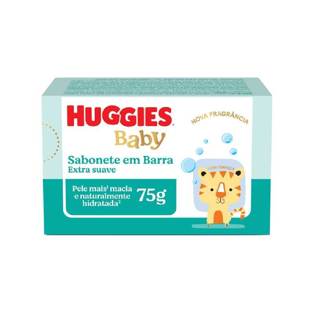 Sabonete Em Barra Infantil Huggies Extra Suave Para Bebê 75g