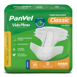 Fralda Adulto Panvel Vida Plena Classic G 30 Unidades