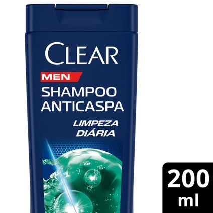 SHAMPOO ANTICASPA CLEAR MEN LIMPEZA DIÁRIA 2 EM 1 200ML