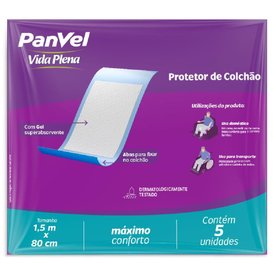 PROTETOR DE COLCHÃO DESCARTÁVEL PANVEL VIDA PLENA COM 5 UNIDADES