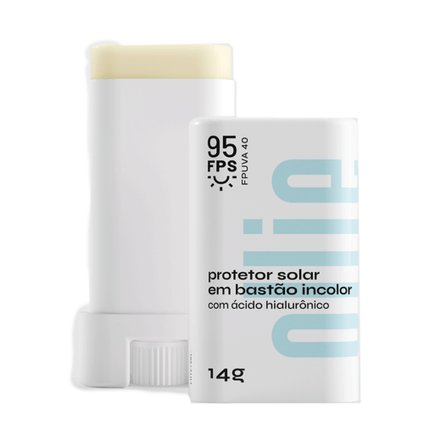 PROTETOR SOLAR FACIAL EM BASTÃO OLLIE INCOLOR FPS95 14G
