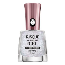 TOP COAT FIXADOR DE ESMALTE RISQUÉ DIAMOND GEL EFEITO PAETÊ 9,5ML