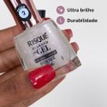 TOP COAT FIXADOR DE ESMALTE RISQUÉ DIAMOND GEL EFEITO PAETÊ 9,5ML