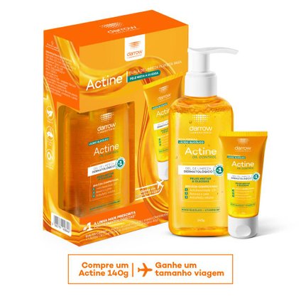 KIT GEL DE LIMPEZA FACIAL DARROW ACTINE OIL CONTROL 140G + 40G