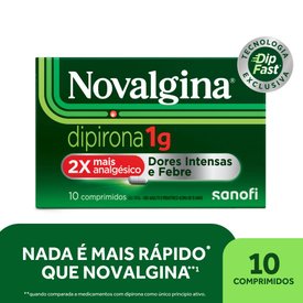 NOVALGINA 1G DIPIRONA PARA DORES INTENSAS E FEBRE 10 COMPRIMIDOS