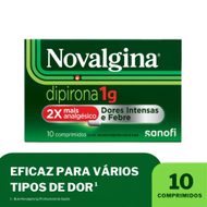 Acessar item ANALGÉSICO E ANTITÉRMICO NOVALGINA DIPIRONA 1G 10 COMPRIMIDOS