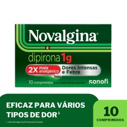 Analgésico E Antitérmico Novalgina Dipirona 1g 10 Comprimidos