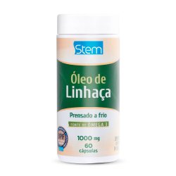 Óleo De Linhaça Stem 1000mg Com 60 Cápsulas