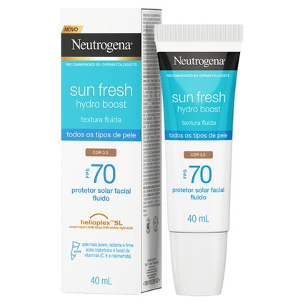 Protetor Solar Facial Neutrogena Sun Fresh Hydro Boost Cor 3.0 Fps70 40ml