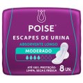ABSORVENTE PARA ESCAPES DE URINA POISE LONGO MODERADO 8 UNIDADES