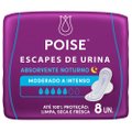 ABSORVENTE PARA ESCAPES DE URINA POISE NOTURNO MODERADO 8 UNIDADES