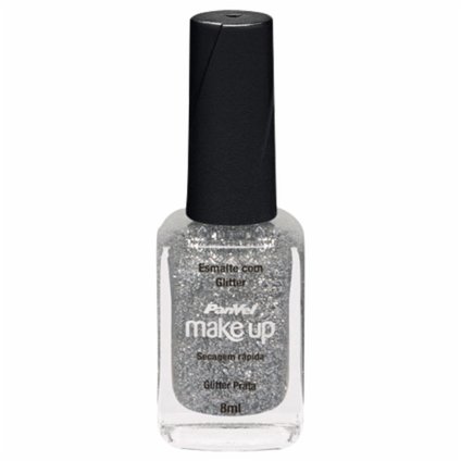 ESMALTE GLITTER PANVEL MAKE UP PRATA 8ML