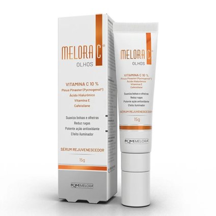 SÉRUM FACIAL REJUVENESCEDOR OLHOS MELORA VITAMINA C 10% 15G