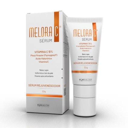 SÉRUM FACIAL REJUVENESCEDOR MELORA VITAMINA C 10% 30G