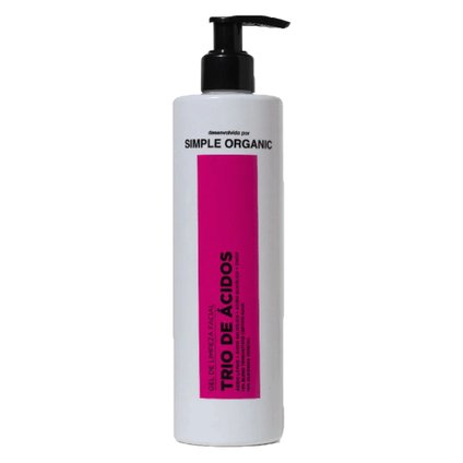 GEL DE LIMPEZA FACIAL SIMPLE ORGANIC TRIO DE ÁCIDOS 350G