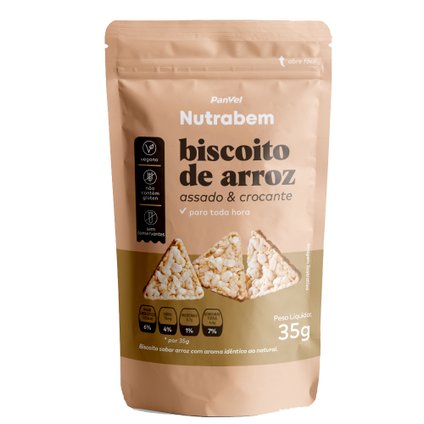 BISCOITO DE ARROZ INTEGRAL PANVEL NUTRABEM 35G
