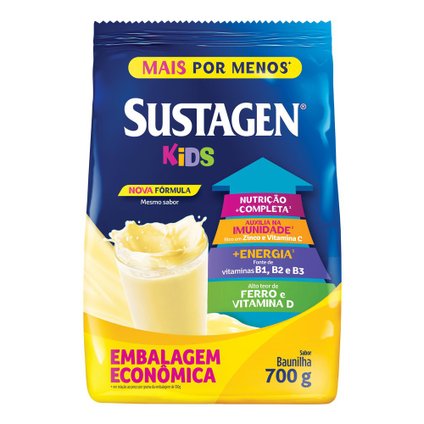 COMPLEMENTO ALIMENTAR SUSTAGEN KIDS BAUNILHA SACHÊ 700G