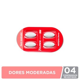 TYLENOL MÚLTIPLAS DORES PARACETAMOL 500MG 4 COMPRIMIDOS