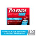 TYLENOL PARACETAMOL 500MG DOR E FEBRE 10 COMPRIMIDOS