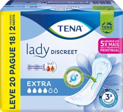 Absorvente Para Incontinência Urinária Tena Lady Discreet Extra 20 Unidades