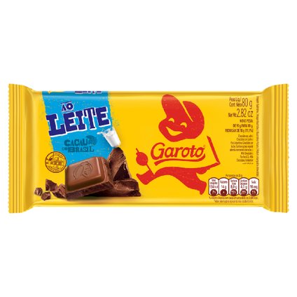 CHOCOLATE EM BARRA GAROTO AO LEITE 80G