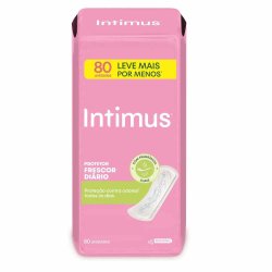 Protetor Diário Intimus Frescor Diário Com Perfume Leve Mais Por Menos 80 Unidades