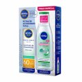 KIT NIVEA SUN FACIAL PROTETOR SOLAR FPS60 50G + ÁGUA MICELAR 200ML