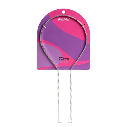 TIARA DE METAL DE STRASS COM FRANJA PANVEL COSMIC MAKE UP