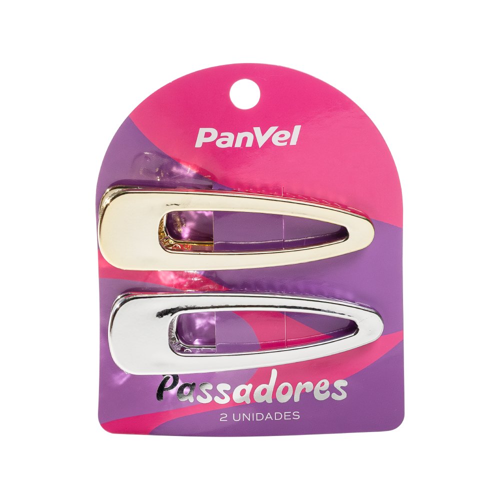 Conjunto De Passadores De Cabelo Dourado E Prateado Panvel Cosmic Make Up 2 Unidades