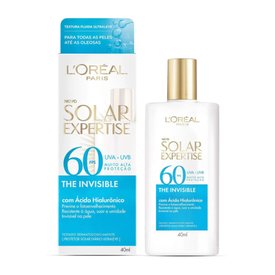 PROTETOR SOLAR FACIAL LORÉAL PARIS SOLAR EXPERTISE THE INVISIBLE SEM COR FPS60 40G