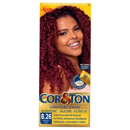 TINTURA NIELY GOLD COR E TON MARSALA AÇAÍ 8.26 180G