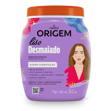 CREME DE TRATAMENTO CAPILAR ORIGEM LISO DESMAIADO 1KG