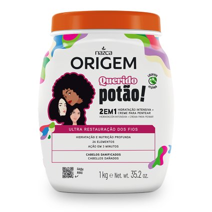 CREME DE TRATAMENTO CAPILAR ORIGEM 2 EM 1 QUERIDO POTÃO 1KG