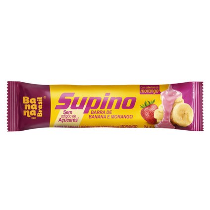 BARRA DE FRUTAS SUPINO BANANA E MORANGO ZERO 24G
