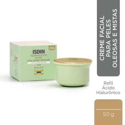 CREME ISDINCEUTICS HYALURONIC MOISTURE OILY SKIN REFIL 50G