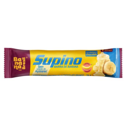 BARRA DE FRUTAS SUPINO BANANA E CHOCOLATE BRANCO ZERO 24G