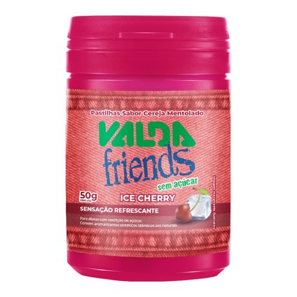 PASTILHAS VALDA FRIENDS ICE CHERRY POTE 50G