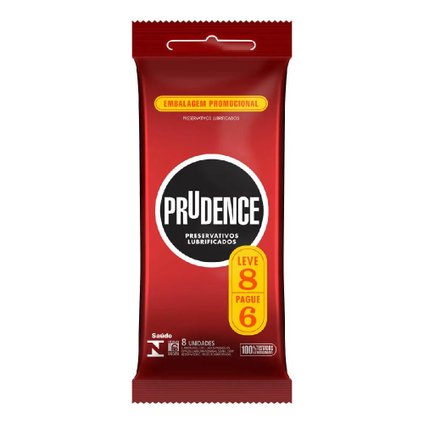 PRESERVATIVO PRUDENCE LUBRIFICADO 8 UNIDADES LEVE 8 PAGUE 6