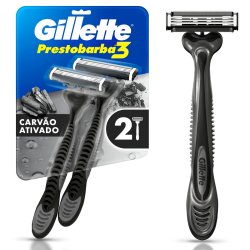 Aparelho Barbear Gillette Prestobarba 3 Carbono 2 Unidades